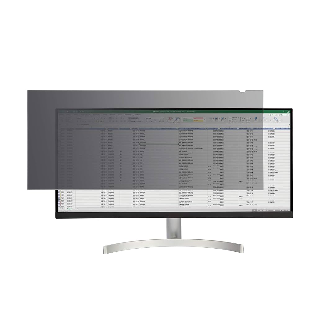 34インチ 覗き見防止液晶保護フィルム 湾曲対応 着脱式 Amazon | StarTech.com のぞき見防止プライバシーフィルター